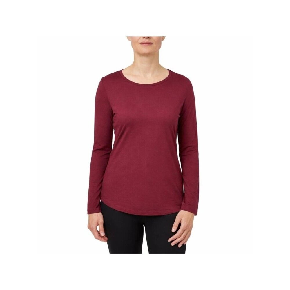 NWT Segments Women's XS 100% Merino Wool Long Sleeve Shirt Burgundy Base Layer
